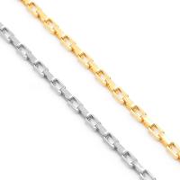 Stainless Steel Chain Necklace, 304 Stainless Steel, Vacuum Ion Plating, fashion jewelry & DIY & Unisex & different size for choice, more colors for choice, Length:50 cm, Sold By PC
