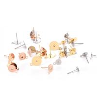 Stainless Steel Earring Stud Component 316L Stainless Steel Galvanic plating DIY Sold By PC