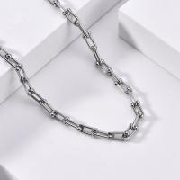 Stainless Steel Chain Necklace, 304 Stainless Steel, machine polished, fashion jewelry & DIY & Unisex, original color, 450mm, Length:60 cm, Sold By PC