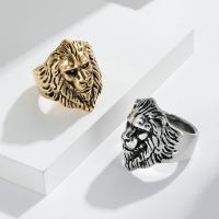 Titanium Steel Finger Ring Lion polished fashion jewelry & Unisex 28mm Sold By PC