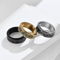Titantium Steel finger ring, Titan Stål, polerad, mode smycken & Unisex & olika storlek för val, fler färger för val, 8mm, Säljs av PC