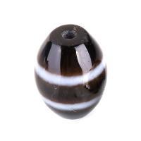 Perles agate dzi tibétaine naturelle, agate Tibétaine, DIY, 10x12mm, Vendu par PC