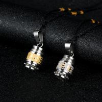 Titanstahl Halskette, mit Baumwolle Schnur, poliert, Modeschmuck & unisex, keine, 17.80x11.80mm, Länge ca. 17.72-23.62 ZollInch, verkauft von PC