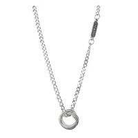 Stainless Steel Jewelry Necklace, 314 Stainless Steel, with 1.96inch extender chain, Donut, fashion jewelry & Unisex & hollow, original color, Length:Approx 19.6 Inch, Sold By PC