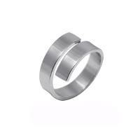 Edelstahl Ringe, unisex & verschiedene Größen vorhanden, frei von Nickel, Blei & Kadmium, 5mm, Größe:6-10, verkauft von PC