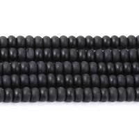 Fashion Glass Beads, Abacus, polished, frosted, black, 8x5mm, Approx 75PCs/Strand, Sold Per Approx 16 Inch Strand