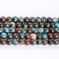 Jade Phoenix Beads Round polished multi-colored Sold Per Approx 14.5 Inch Strand