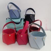 Fashion Gift Bag, Synthetisch leer, Emmer, meer kleuren voor de keuze, 80x90mm, Verkocht door PC