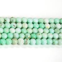 Gemstone Smycken Pärlor, Opal, Rund, polerad, olika storlek för val, grön, Såld Per Ca 14.16 inch Strand