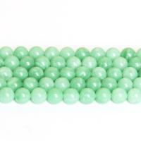Jade African Beads Round polished green Sold Per Approx 14.6 Inch Strand