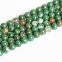afrikanische Jade Perle, rund, poliert, verschiedene Größen vorhanden, grün, verkauft per ca. 14.76 ZollInch Strang