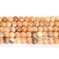Sonnenachat Perle, rund, poliert, verschiedene Größen vorhanden, rote Orange, verkauft per ca. 14.76 ZollInch Strang