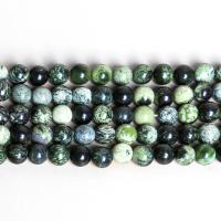 Türkis Perlen, rund, poliert, verschiedene Größen vorhanden, grasgrün, verkauft per ca. 14.76 ZollInch Strang