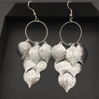 Tibetan Style Drop Earrings, plated, for woman, more colors for choice, 40x107mm, Sold By Pair