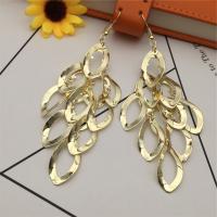 Tibetan Style Drop Earrings, plated, for woman & hollow, more colors for choice, 105mm, Sold By Pair