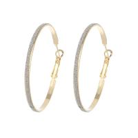 Zinc Alloy Hoop Earring Donut plated for woman 55mm Sold By Pair