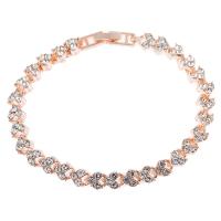 Zinc Alloy Bracelet anti-fatigue & for woman & with rhinestone Length Approx 21 cm Sold By PC