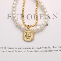 Titanstahl Armband, mit Kunststoff Perlen, plattiert, für Frau, gemischte Farben, Länge:22 cm, verkauft von PC