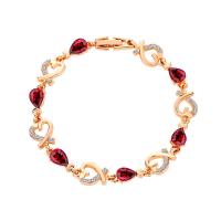 Tibetan Style Bracelet, with Cubic Zirconia, radiation protection & for woman & with rhinestone, more colors for choice, Length:Approx 21 cm, Sold By PC