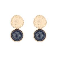 Zinc Alloy Drop Earrings zinc alloy post pin stoving varnish for woman & enamel mixed colors 27mm Sold By Pair