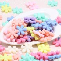 Frosted akryl perler, Flower, sprøjtestøbning, du kan DIY, blandede farver, 20-35mm, 350pc'er/Bag, Solgt af Bag