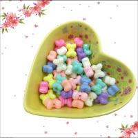 Perles acrylique de couleur unie, Noeud papillon, moulage par injection, DIY, couleurs mélangées, 12mm, Vendu par sac