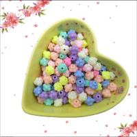 Opaque Acrylic Beads, Lantern, injection moulding, DIY, mixed colors, 6mm, Sold By Bag