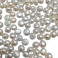 Inga Hål odlad sötvattenspärla pärlor, Freshwater Pearl, DIY & inget hål, vit, 8-9mm, Säljs av PC