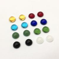 Glass Cabochons Dome imitation jade & DIY 10mm Sold By PC
