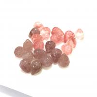 Naturstein Perle, Erdbeere, DIY & verschiedenen Materialien für die Wahl & kein Loch, keine, 10x13mm, verkauft von PC