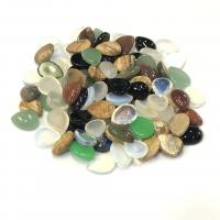 Natural Gemstone Cabochons, Natural Stone, Teardrop, DIY & different materials for choice, more colors for choice, 12x16mm, Sold By PC
