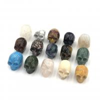 Fashion Decoration, Natural Stone, Skull, different materials for choice, more colors for choice, 25x18x20mm, Sold By PC
