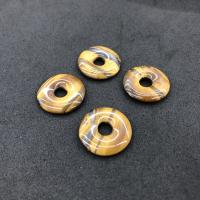 Gemstone Pendants Jewelry, Natural Stone, Donut, different materials for choice & Unisex, more colors for choice, 20mm, Sold By PC