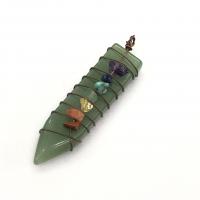 Gemstone Pendants Jewelry Natural Stone with Brass arrowhead plated & Unisex Sold By PC