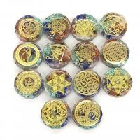 Fashion Decoration, Resin, with Gemstone, Polygon, DIY, more colors for choice, 35mm, Sold By PC