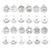 Zinc Alloy Pendants Flat Round plated vintage & Unisex nickel lead & cadmium free Approx Sold By Bag