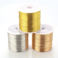 Brass Wire, with plastic spool, plated, DIY & different size for choice, more colors for choice, nickel, lead & cadmium free, Sold By Spool