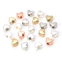 Copper Coated Plastic Beads, Heart, plated, DIY, more colors for choice, 12x7mm, Approx 50PCs/Bag, Sold By Bag