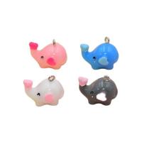 Resin Pendant, with Iron, Elephant, silver color plated, DIY, more colors for choice, 23x15x14mm, 100PCs/Bag, Sold By Bag