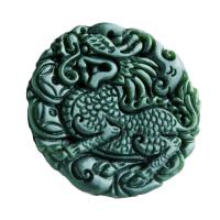 Hetian Jade pendente, Kirin, Inciso, stili diversi per la scelta, verde, Venduto da PC