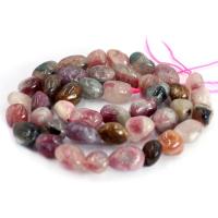 Turmalin Perle, Klumpen, DIY, gemischte Farben, 9-10mm, ca. 40PCs/Strang, verkauft von Strang