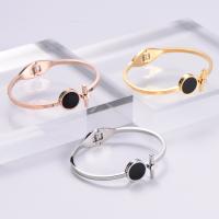 Stainless Steel Bangle, 316 Stainless Steel, Round, Vacuum Ion Plating, fashion jewelry & polished & Unisex & epoxy gel, more colors for choice, 55x45mm, Sold By PC