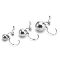 Stainless Steel Lever Back Earring, 316L Stainless Steel, Round, machine polished, fashion jewelry & Unisex & different size for choice, original color, 16.50x10mm, Sold By PC