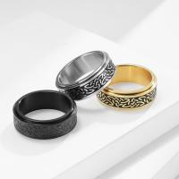 Rozsdamentes acél Finger Ring, 304 rozsdamentes acél, csiszolt, divat ékszerek & egynemű & különböző méretű a választás, több színt a választás, 8mm, Által értékesített PC