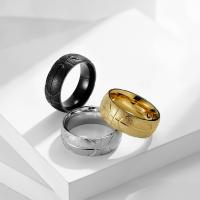 Палец кольцо из нержавеющей стали, Нержавеющая сталь 304, полированный, ювелирные изделия моды & Мужская & разный размер для выбора, Много цветов для выбора, 8mm, продается PC
