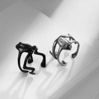 304 Stainless Steel Otevřít prst prsten, Žába, lesklý, módní šperky & unisex & různé velikosti pro výběr, více barev na výběr, 16.50mm, Prodáno By PC