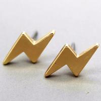 Zinc Alloy Stud Earring Lightning Symbol plated fashion jewelry & Unisex nickel lead & cadmium free Sold By Pair