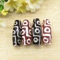 Natural Tibetan Agate Dzi Beads Oval nigh-eyed & DIY Sold By PC