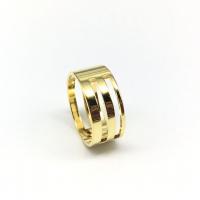 Tibetan Style Finger Ring, plated, golden, 19x8mm, Sold By PC
