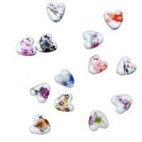 Porcelain Jewelry Beads, Heart, handmade, DIY, more colors for choice, 15x16mm, Sold By PC